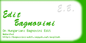 edit bagnovini business card